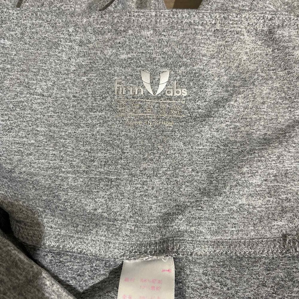 Firm Abs High Waisted Gray Power Gym‎ Shorts Double Side Pockets Women's Size XL - Picture 7 of 7